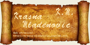 Krasna Mladenović vizit kartica